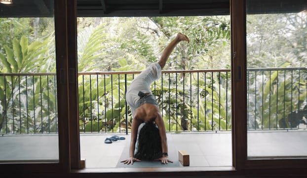 Flow through gentle twists, open hips...