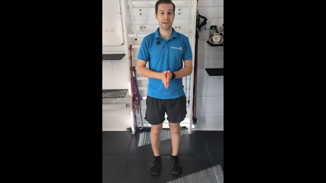 Lunge stance lateral hip shifts