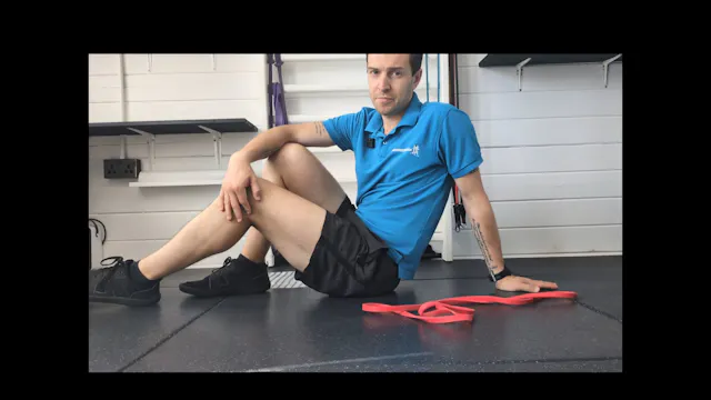 Straight leg bridge and resistance band pull apart
