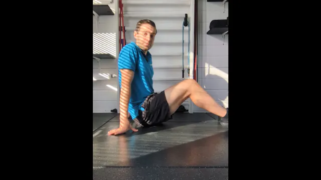 Seated twist glute stretch