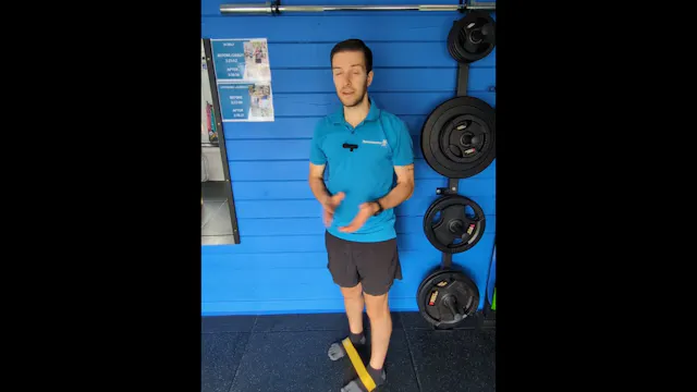 Single leg stand and mini band hip flexion