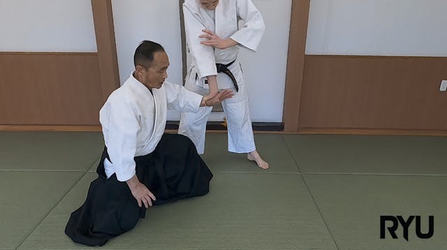 半身半立ち片手持ち四方投げ（一）Hanmi handachi katate...