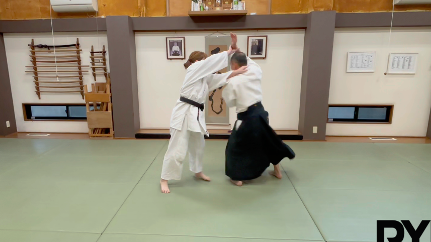 後ろ片手襟持ち一ヶ条抑え（二）Ushiro katate eri mochi ikkajo osae (2)