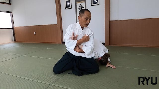 座り技正面打ち肘締め(一)新!Suwari waza shomen uch...
