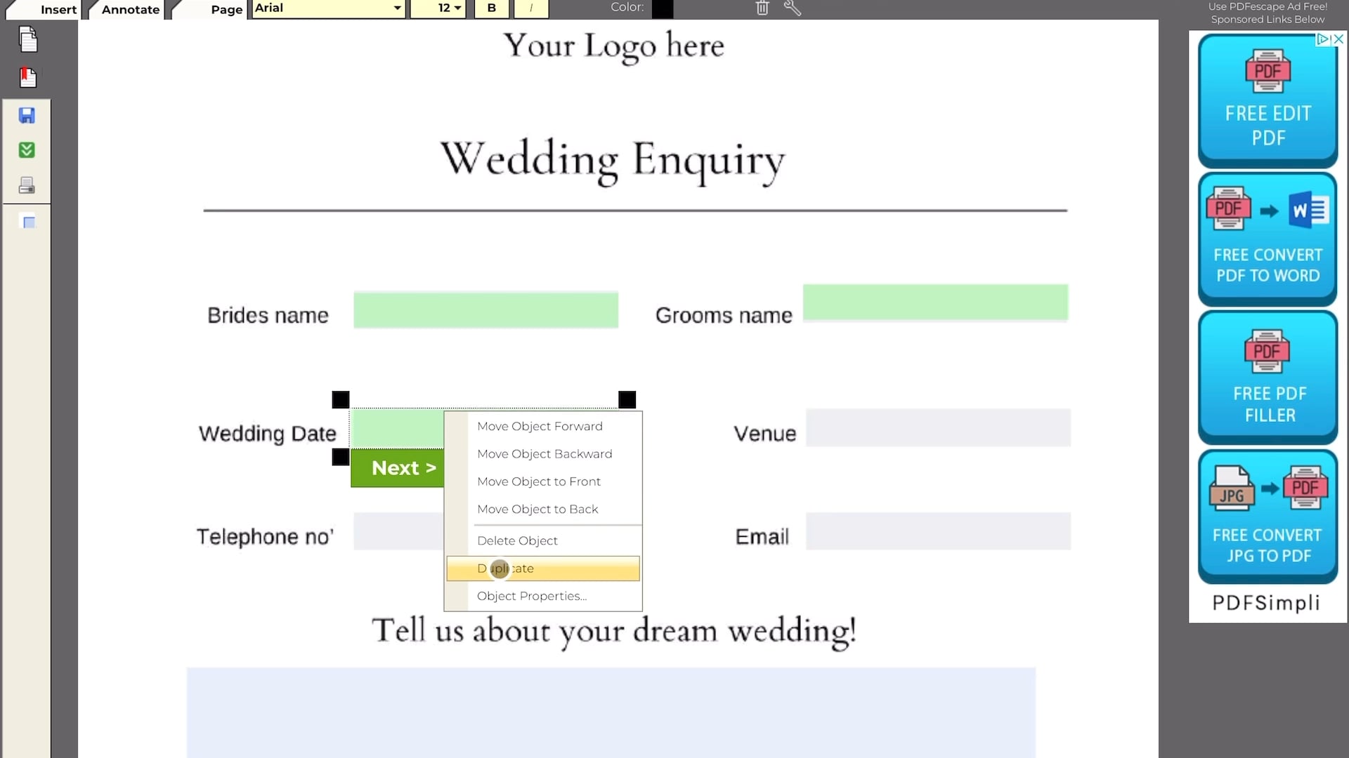 How to make forms fillable 