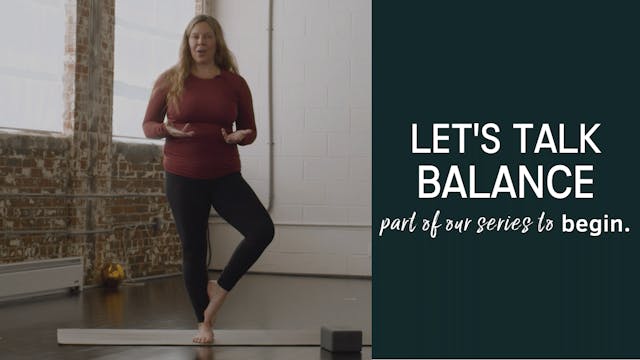 Let's Talk Balance