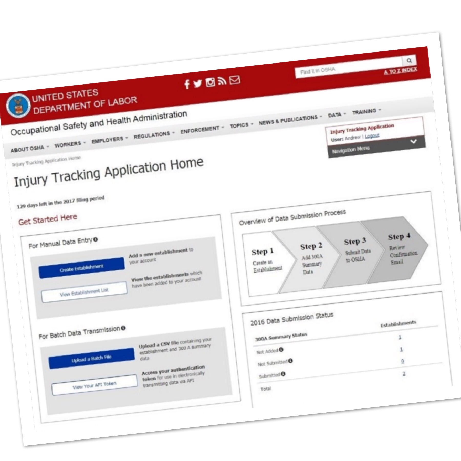 OSHA Law - OSHA 300A E-File Update & ITA Site Release