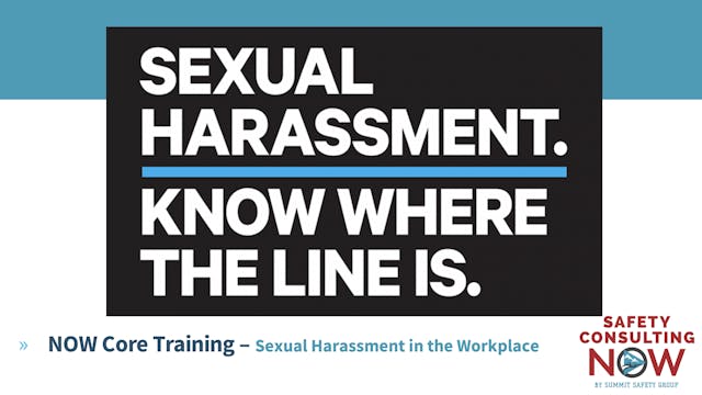 NOW Core Training - Sexual Harassment...