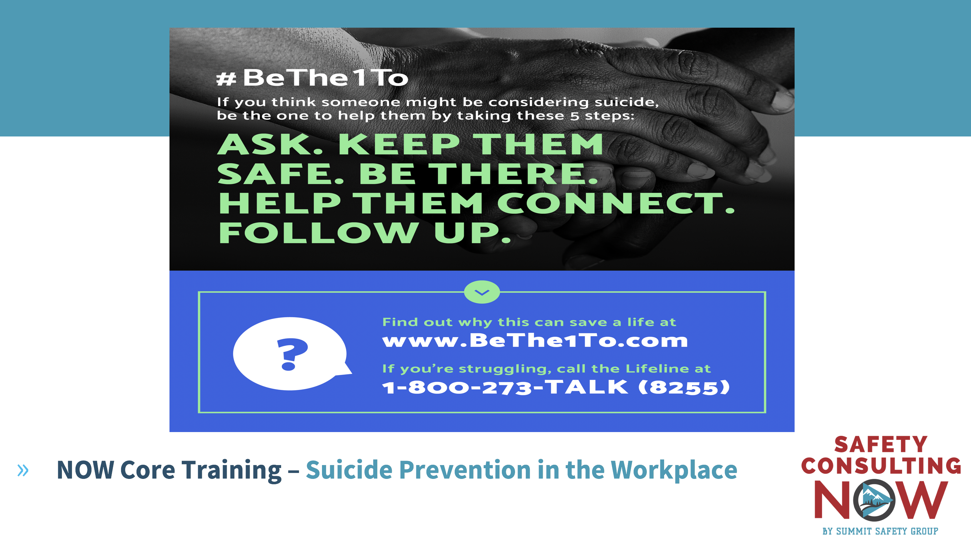 NOW Core Training - Suicide Prevention in the Workplace
