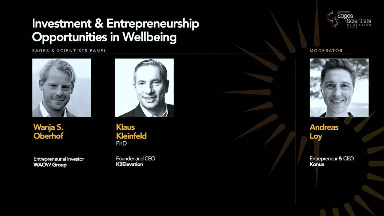 Investment & Entrepreneurship in Wellbeing