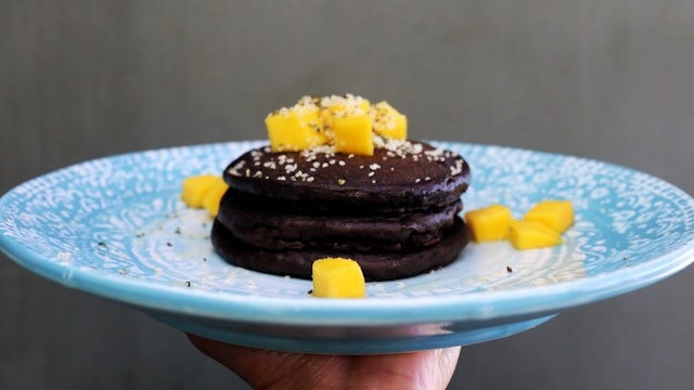 Chocolate Black Bean Pancakes