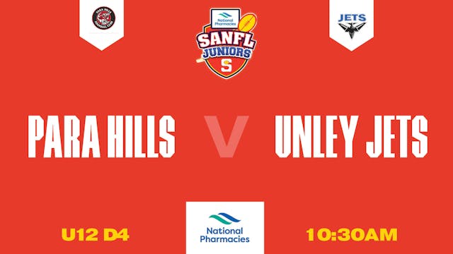 U12D4 | Para Hills V Unley Jets