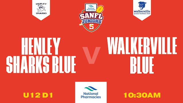 U12D1 | Henley Sharks Blue V Walkerville Blue | Hisense Stadium