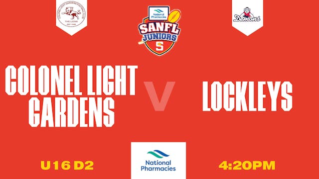 U16D2 | Colonel Light Gardens V Lockleys