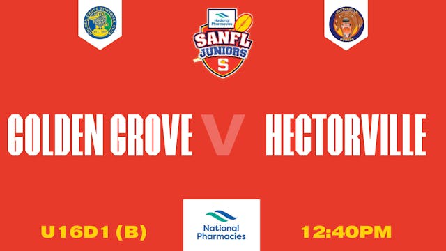 U16D1 (B) | Golden Grove V Hectorville | Maughan Thiem Kia Oval