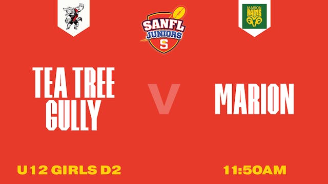 U12 Girls D2 | Tea Tree Gully	v Marion 2025