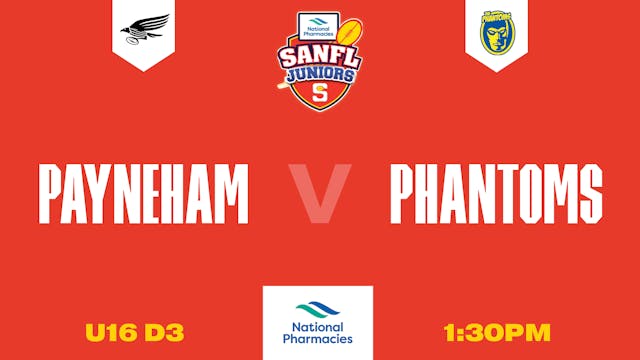 U16B D3 | Payneham V Phantoms	| Stratarama Stadium