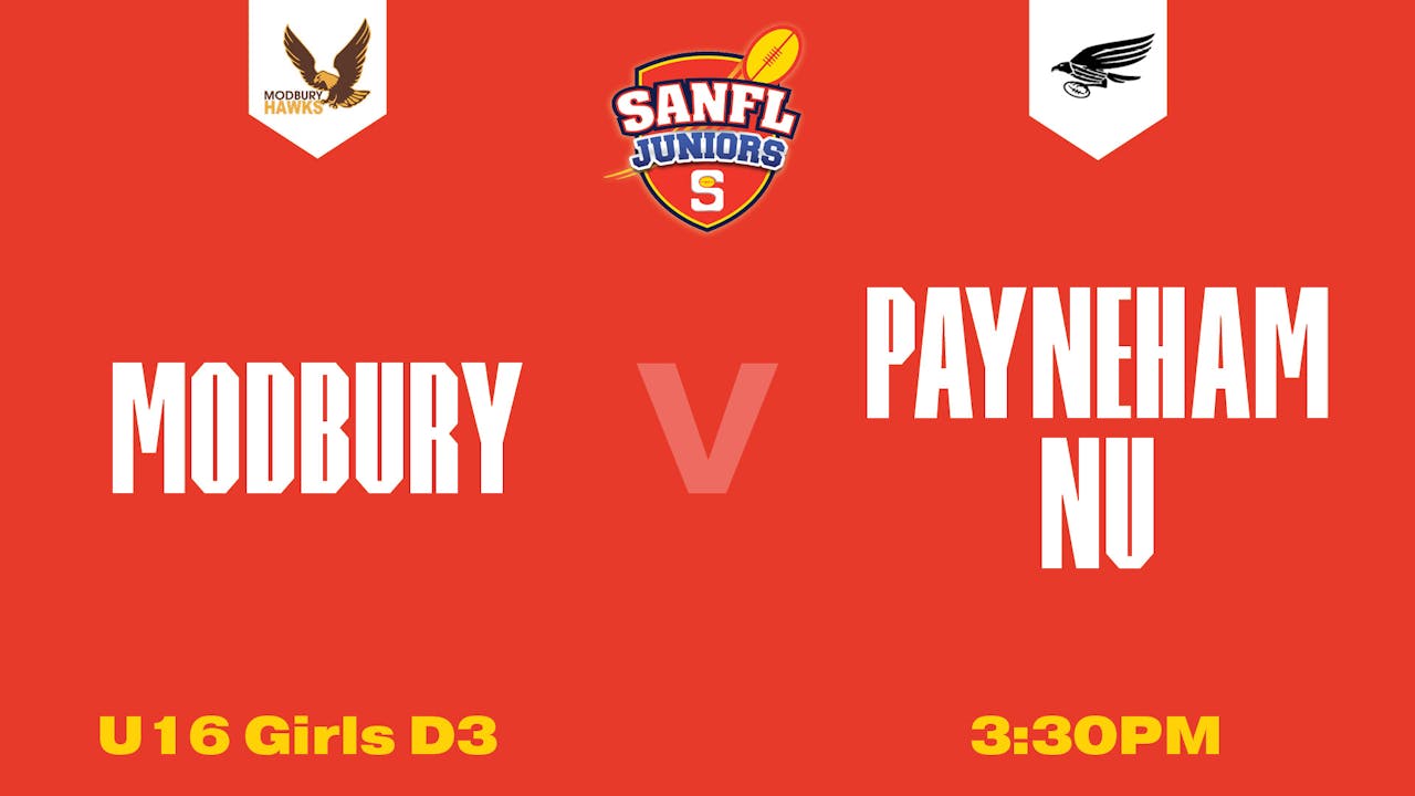 U16 Girls D3 | Modbury v Payneham NU 2025