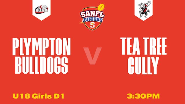 U18 Girls D1 | Plympton Bulldogs v Tea Tree Gully 2025
