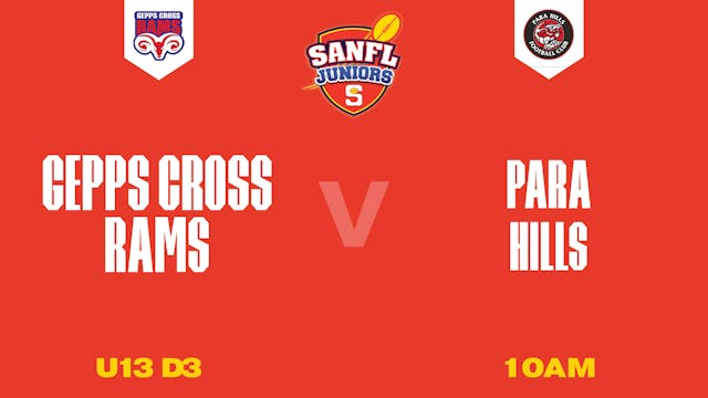 U13 D3 | Gepps Cross Rams v Para Hills 2025