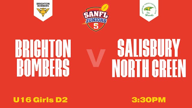 U16 Girls D2 | Brighton Bombers v Salisbury North 2025