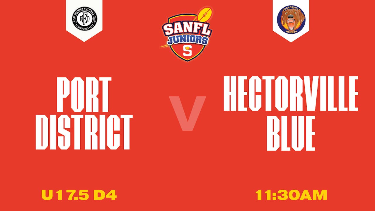 U17.5 D4 | Port District v Hectorville Blue 2025