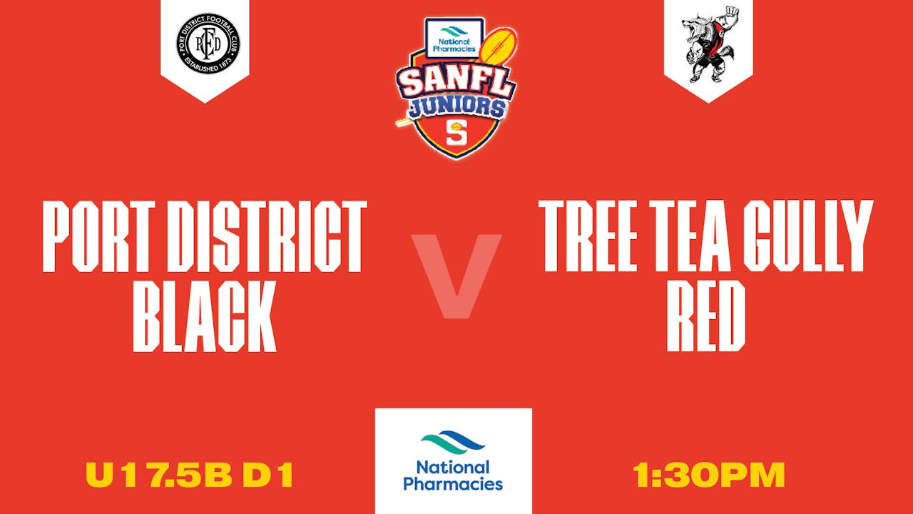 U175BD1 | Port District Black V Tea Tree Gully Red