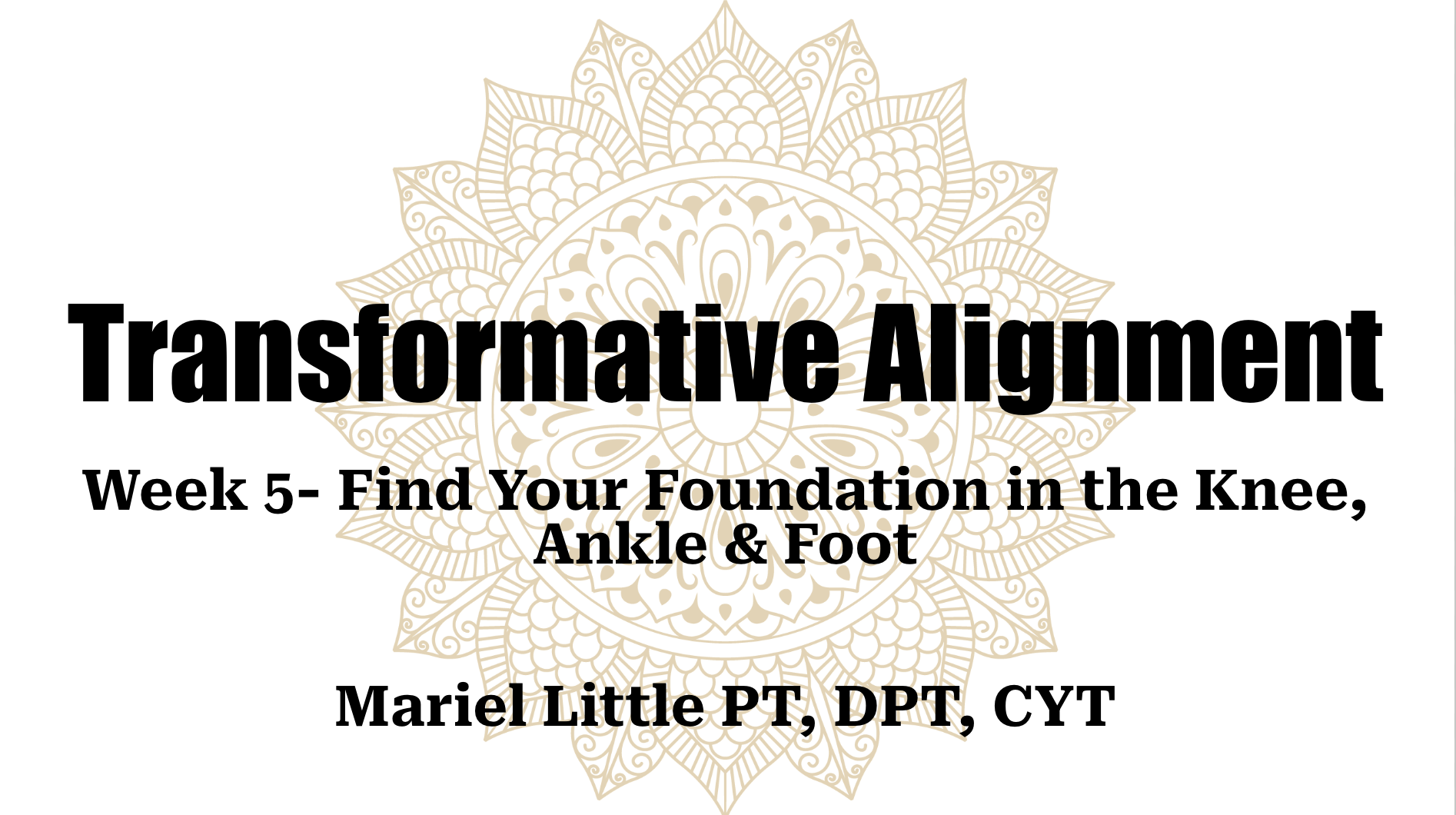 Transformative Alignment Week 5 Find Your Foundation in the Knee, Ankle&Foot.pdf