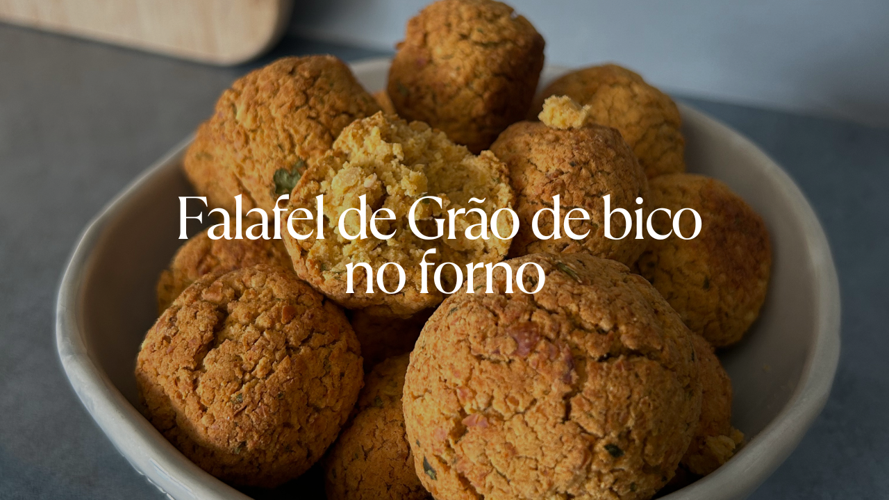 Falafel de grão de bico no forno