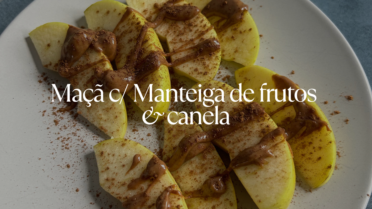 Maçã com manteiga de amendoim