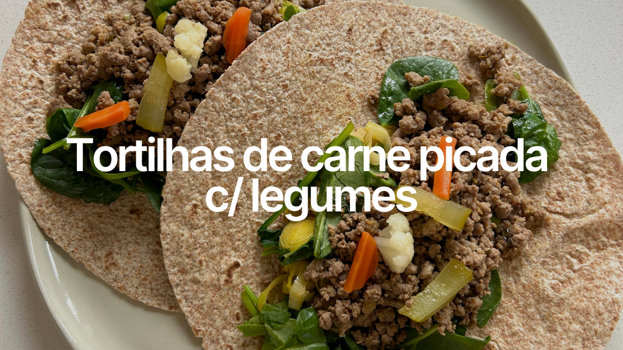 Tortilhas de carne picada c/ legumes