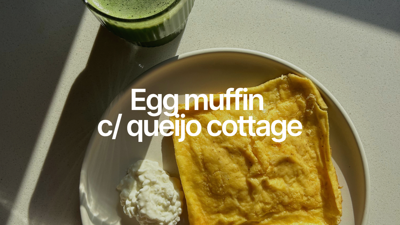 Egg Muffin proteico c/ cottage e batata doce