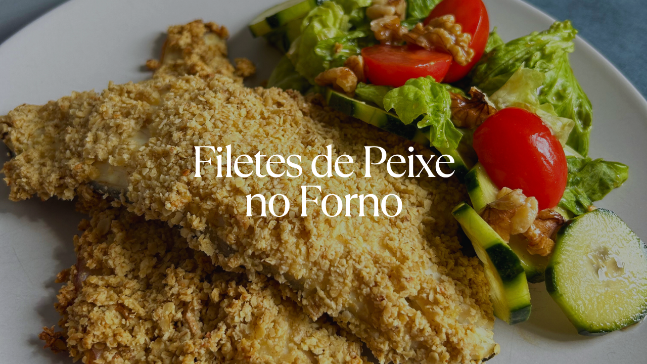 Filetes de peixe panado no forno