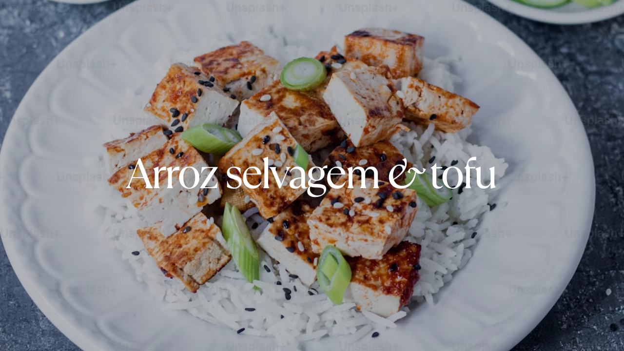 Arroz selvagem e tofu