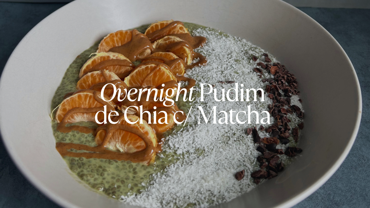 Pudim de Chia de Matcha (OVERNIGHT)