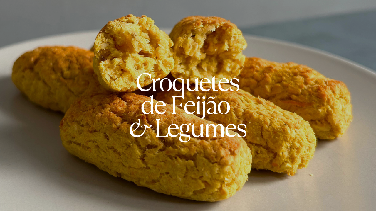 Croquetes de feijão e legumes