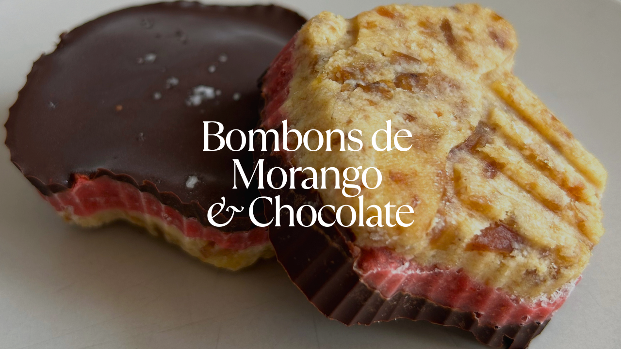 Bombons de morango e chocolate