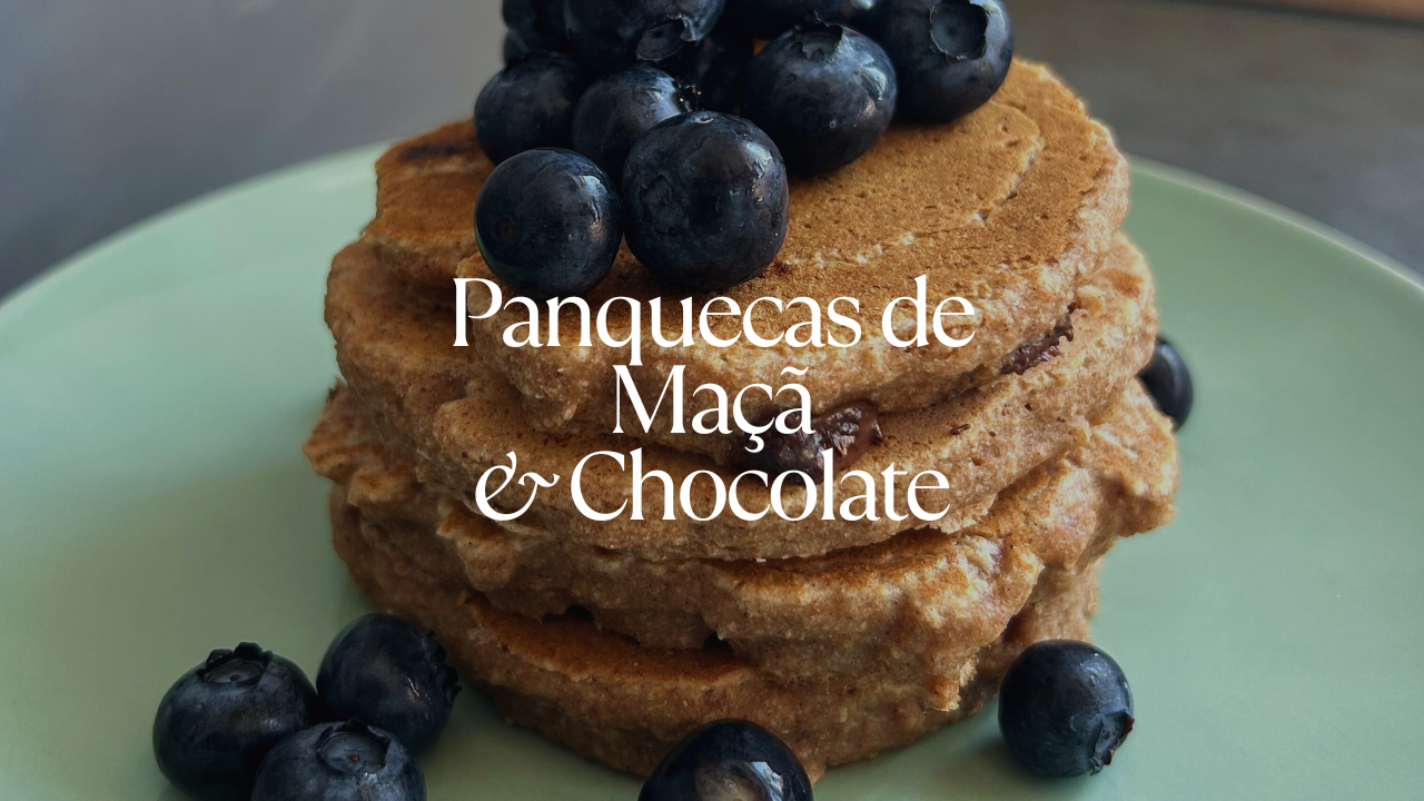 Panquecas de maçã e chocolate