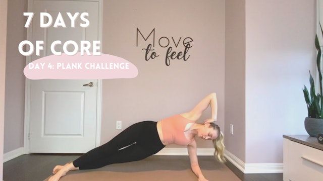 7 Days of Core: Day 4, Part 1- 5 Minute Plank Challenge
