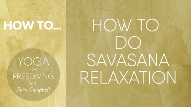 How to do Savasana Relaxation