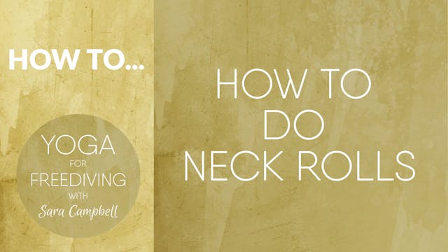 How to do Neck Rolls