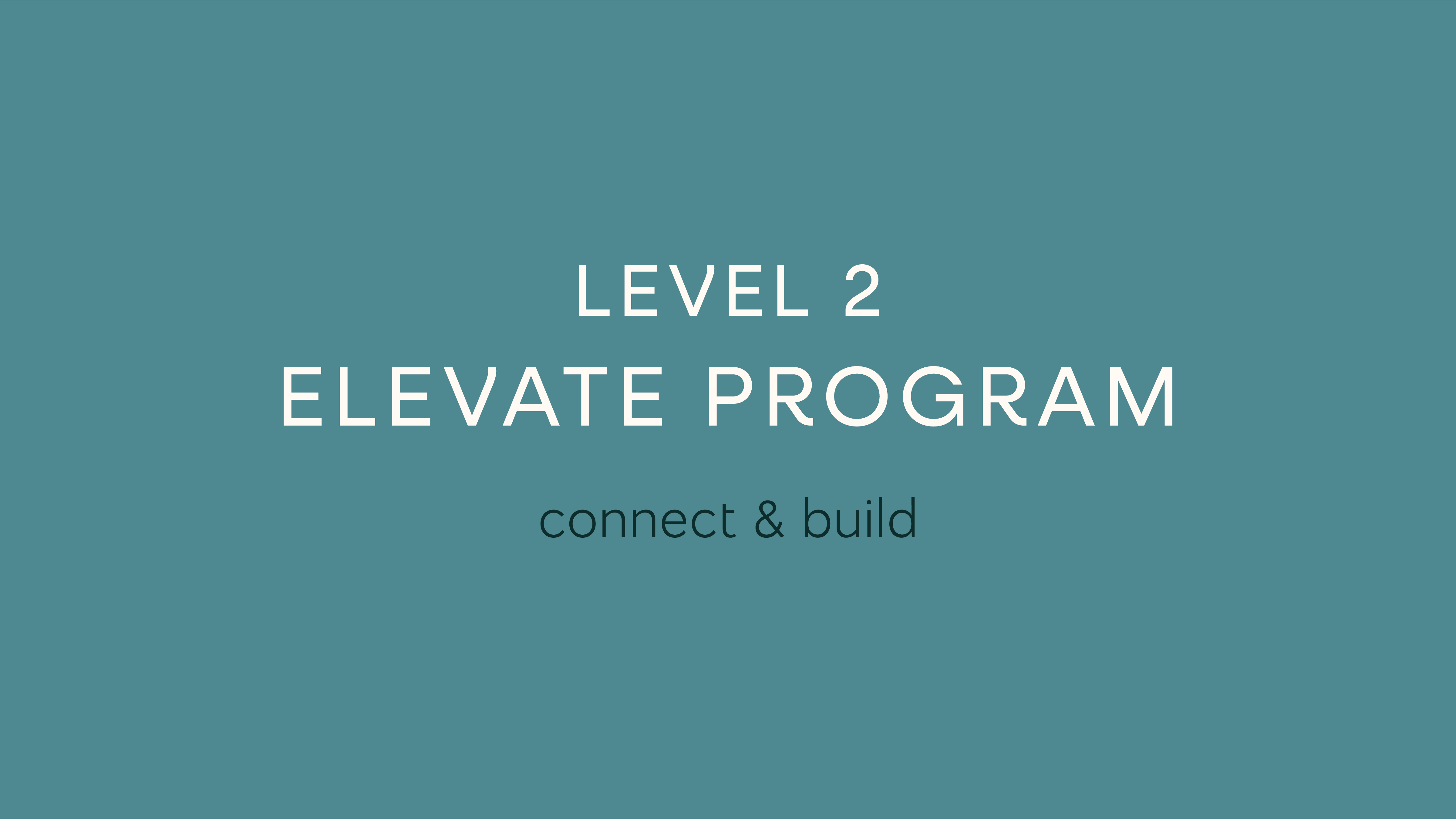 Level 2 Elevate Program
