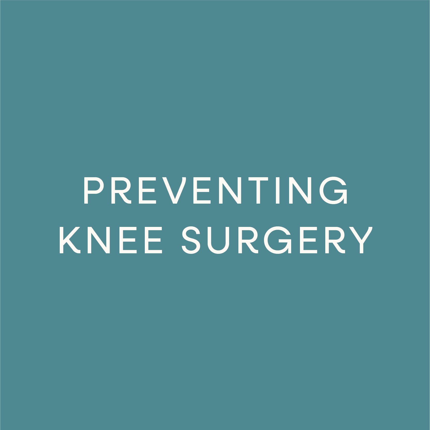 Preventing Knee Replacement Surgery