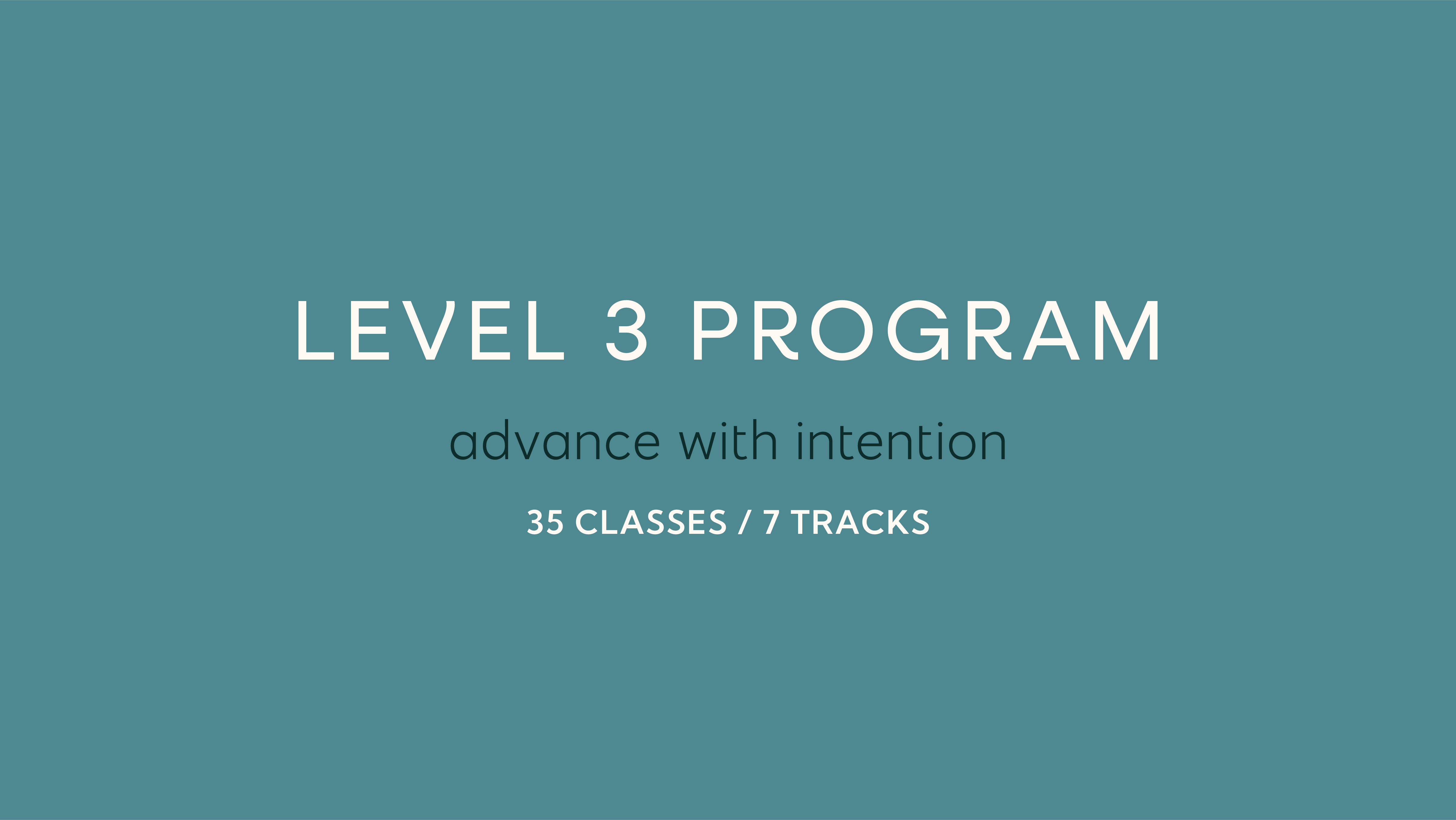 Level 3 Program