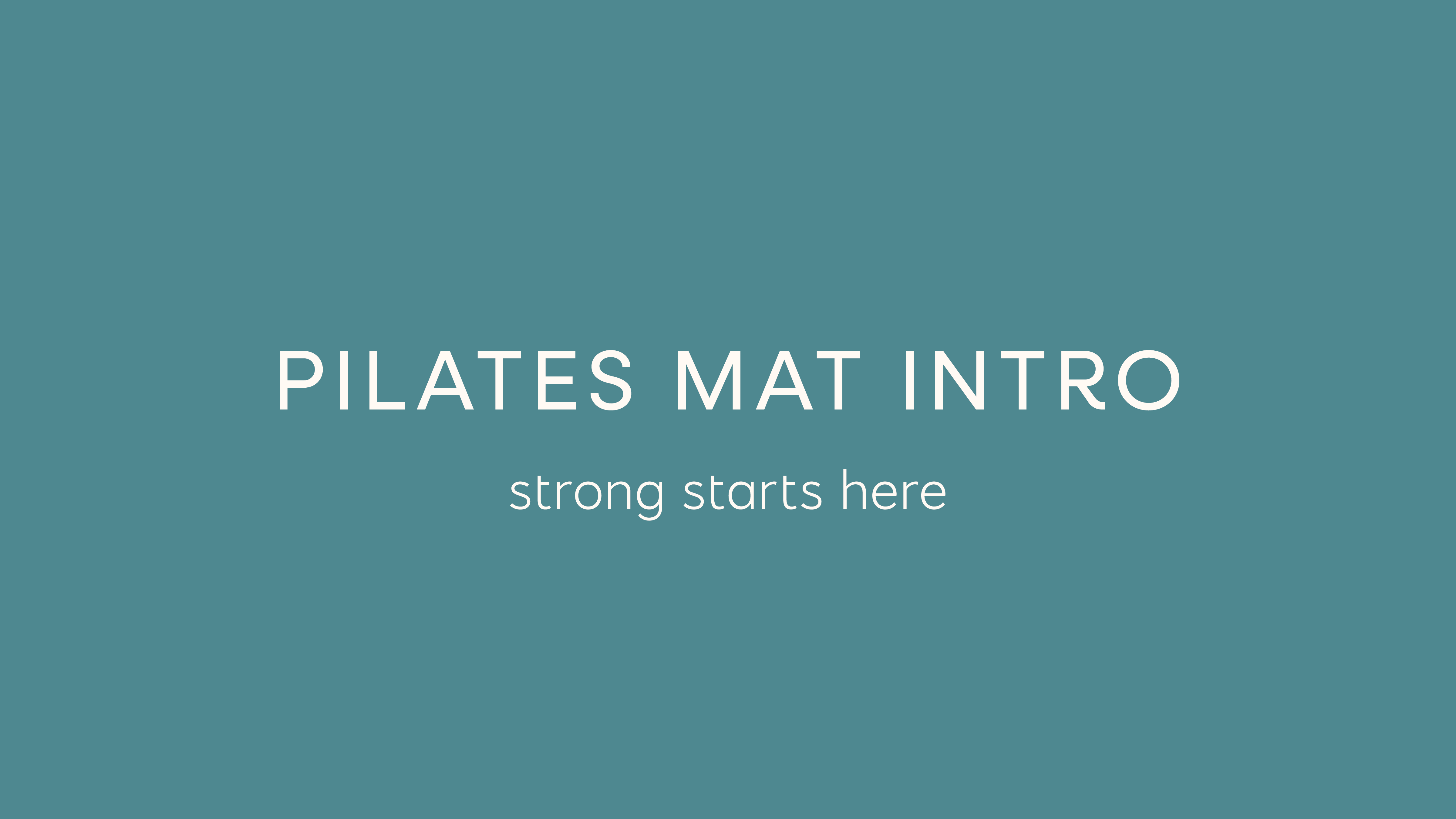 pilates mat intro