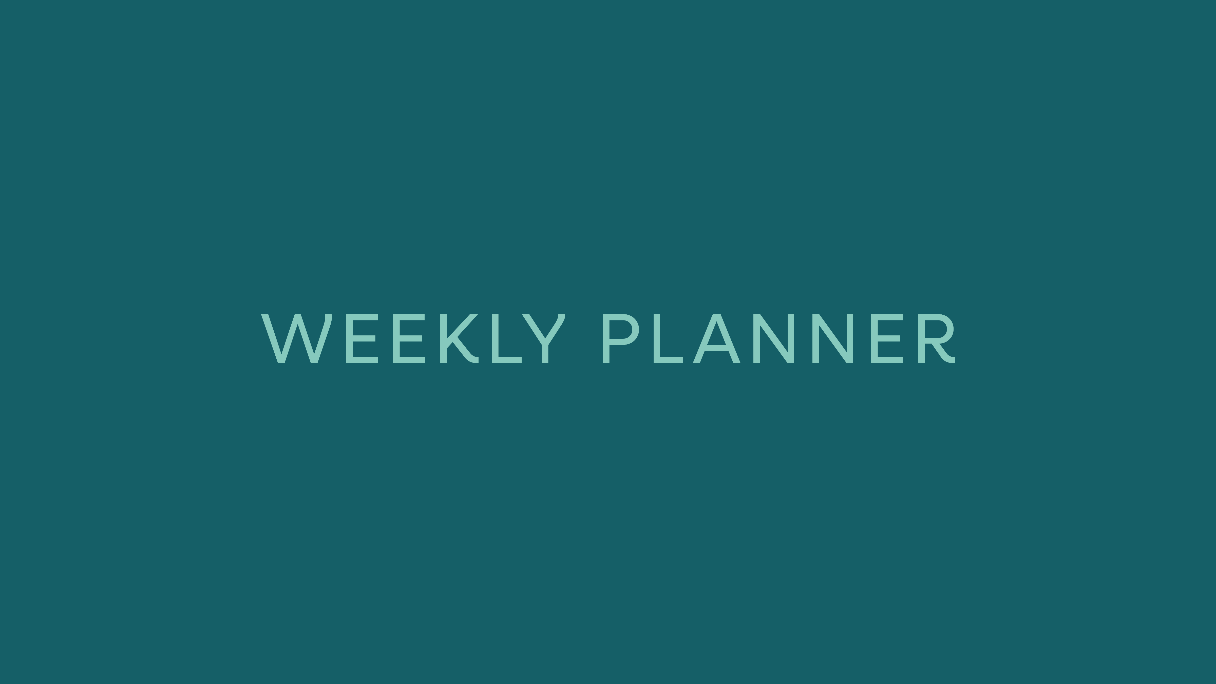weekly planner