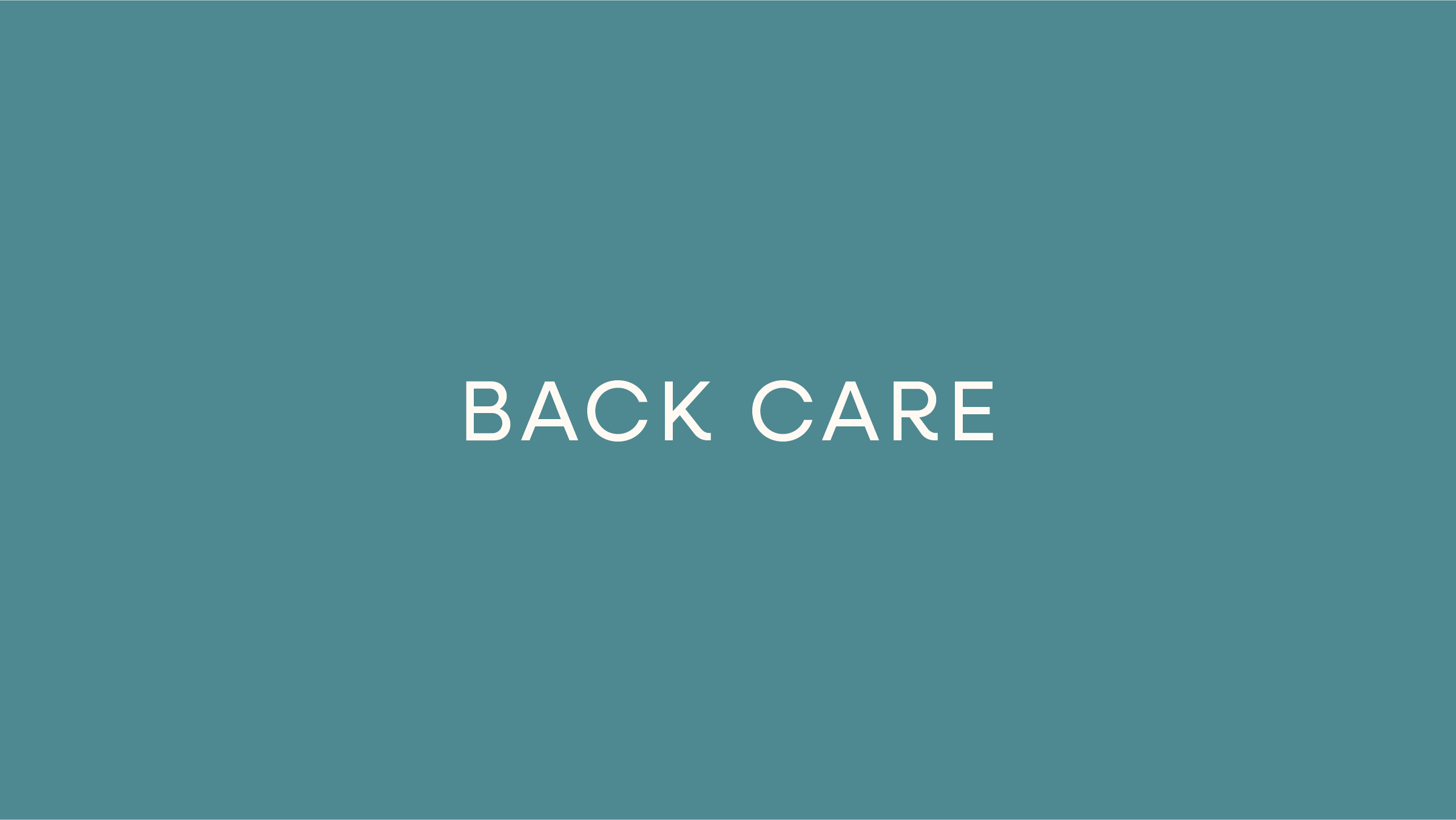 Back Care