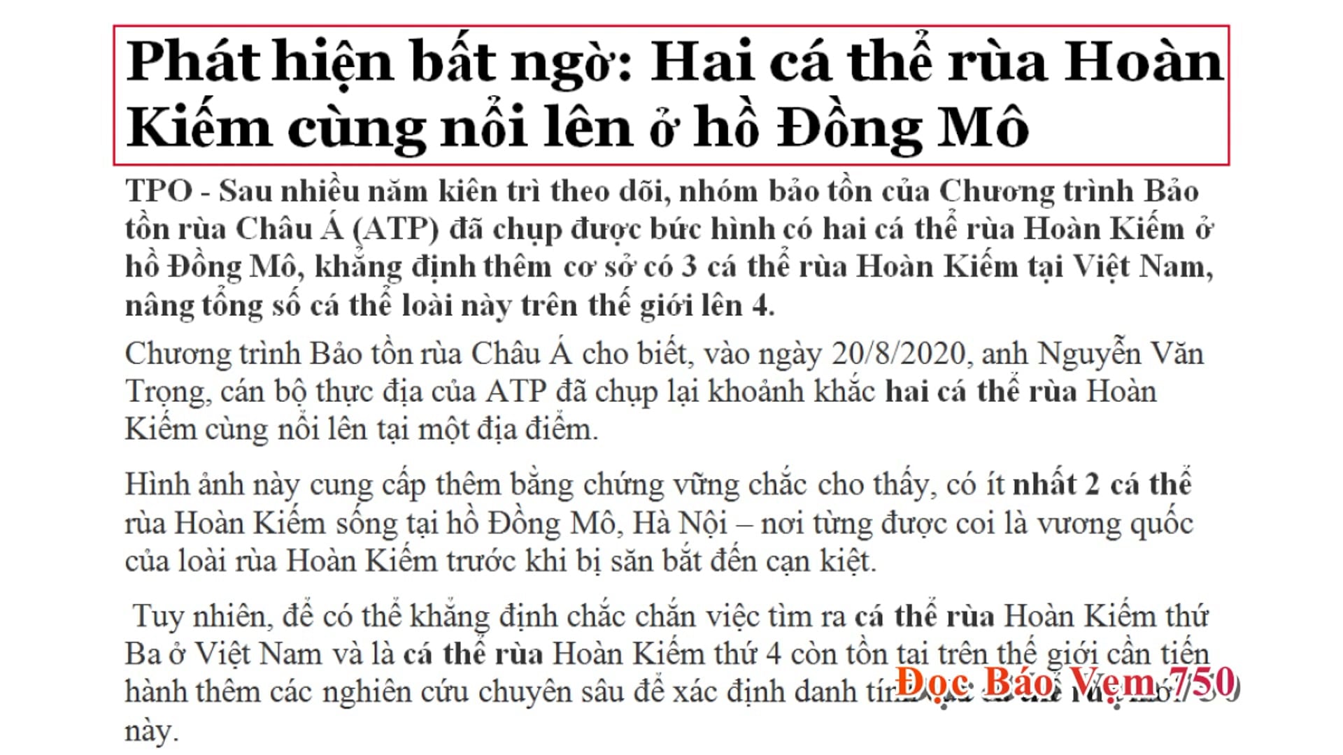 Đọc Báo Vẹm | Show 750
