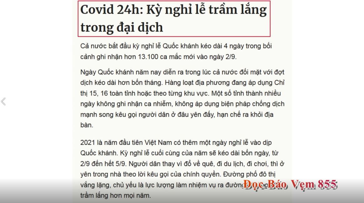 Đọc Báo Vẹm | Show 855