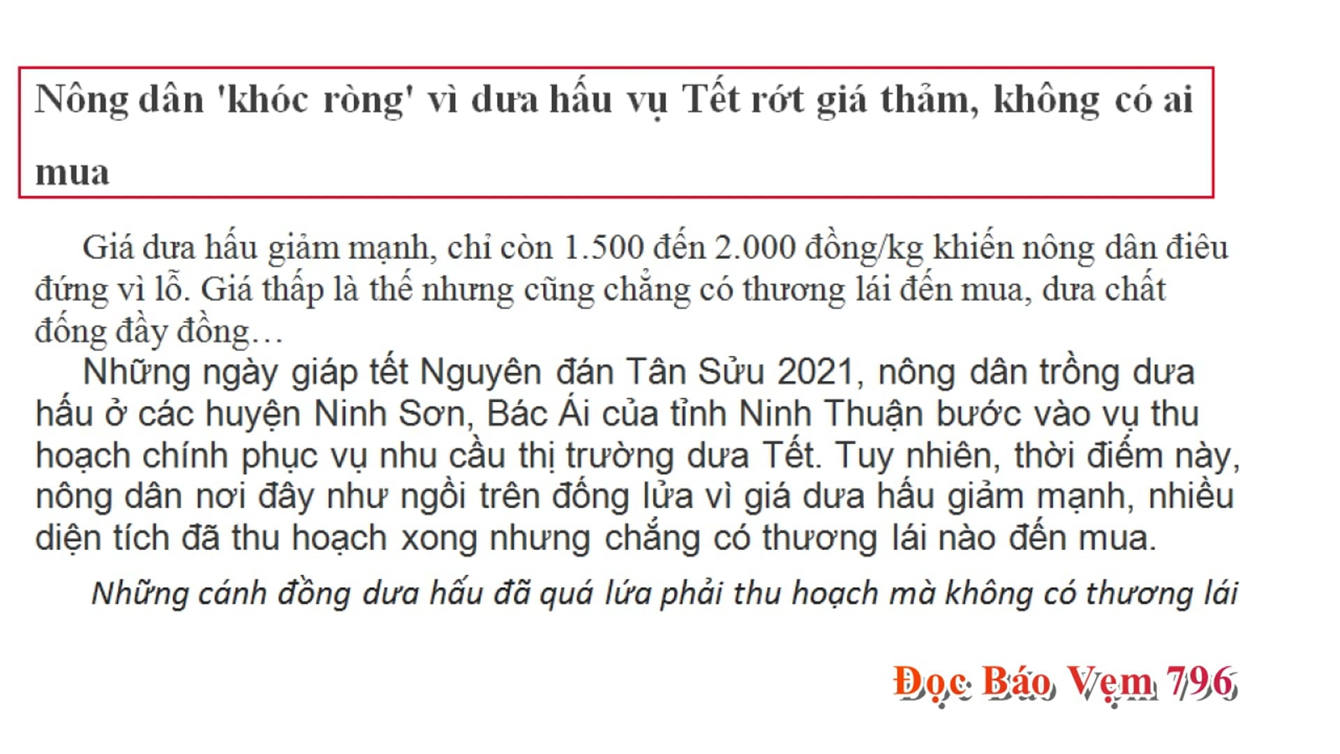 Đọc Báo Vẹm | Show 796